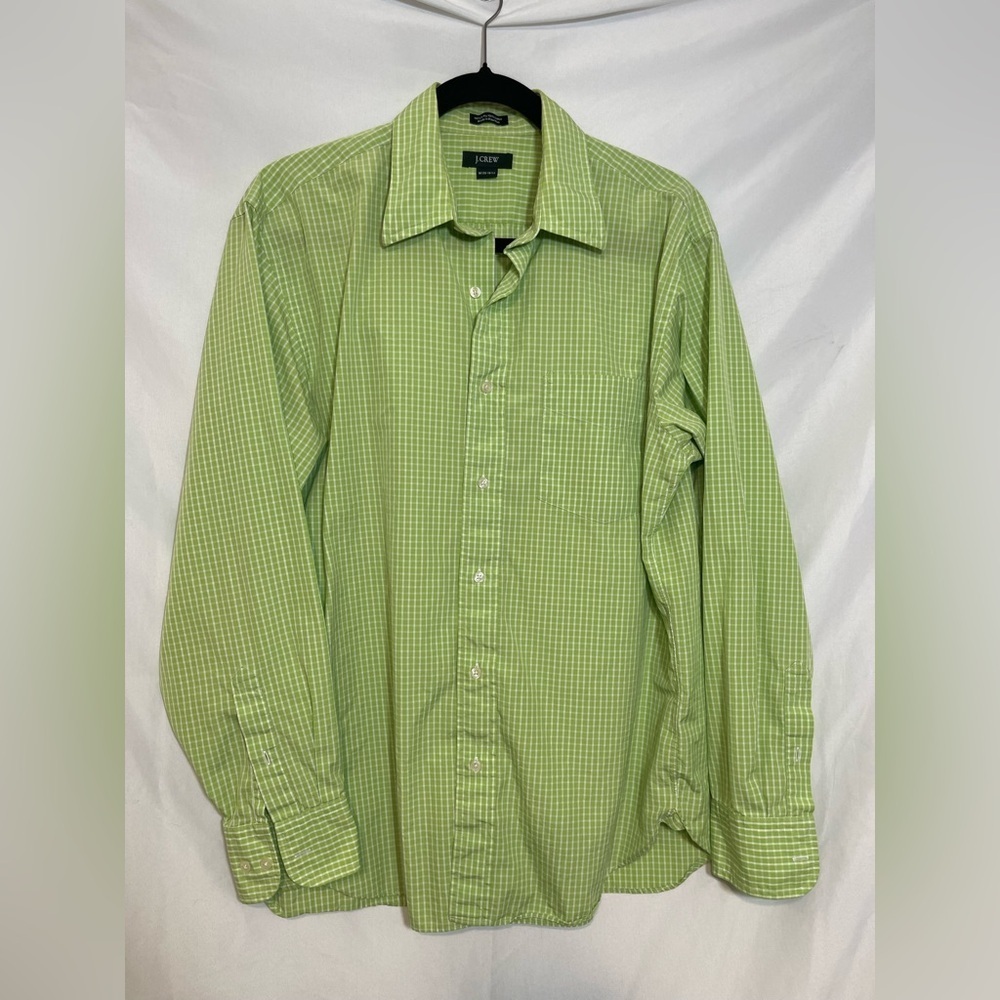 J. Crew Green Checkered Men's Shirt